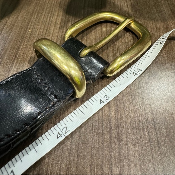 COACH Vintage 5922 Black Braided Leather Belt With Solid Brass Hardware - Picture 3 of 6